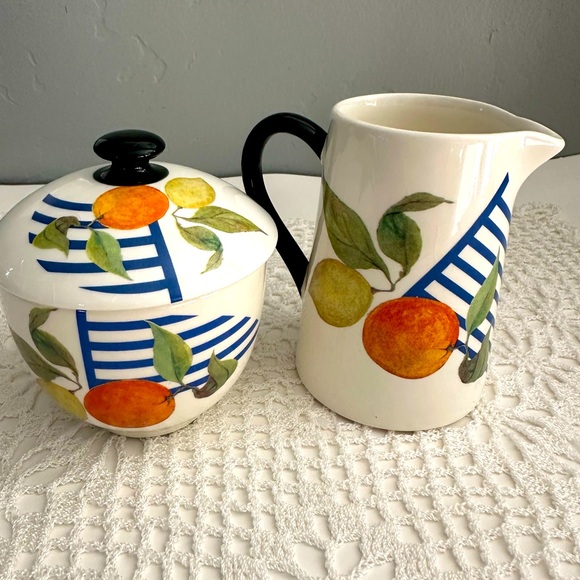 Gien France | Dining | Vintage Gien France La Ronde Des Fruits Sugar ...